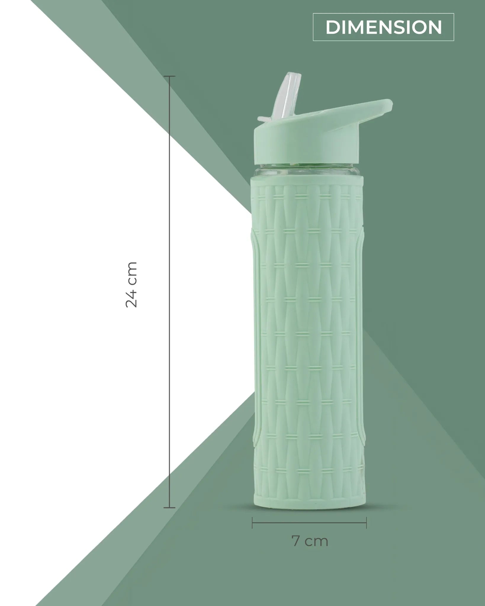 Glass-Style Hydration Bottle Green – 500ml – TUFULA