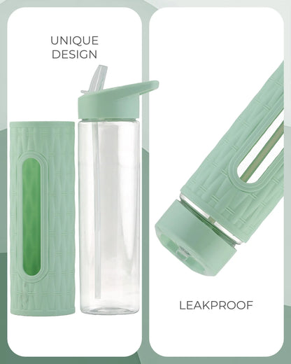 Glass-Style Hydration Bottle Green – 500ml – TUFULA