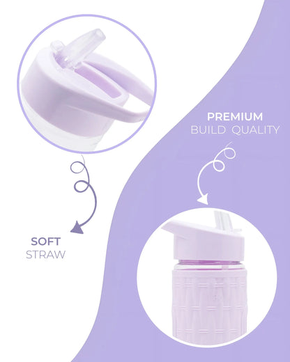 Glass-Style Hydration Bottle Peach – 500ml – TUFULA