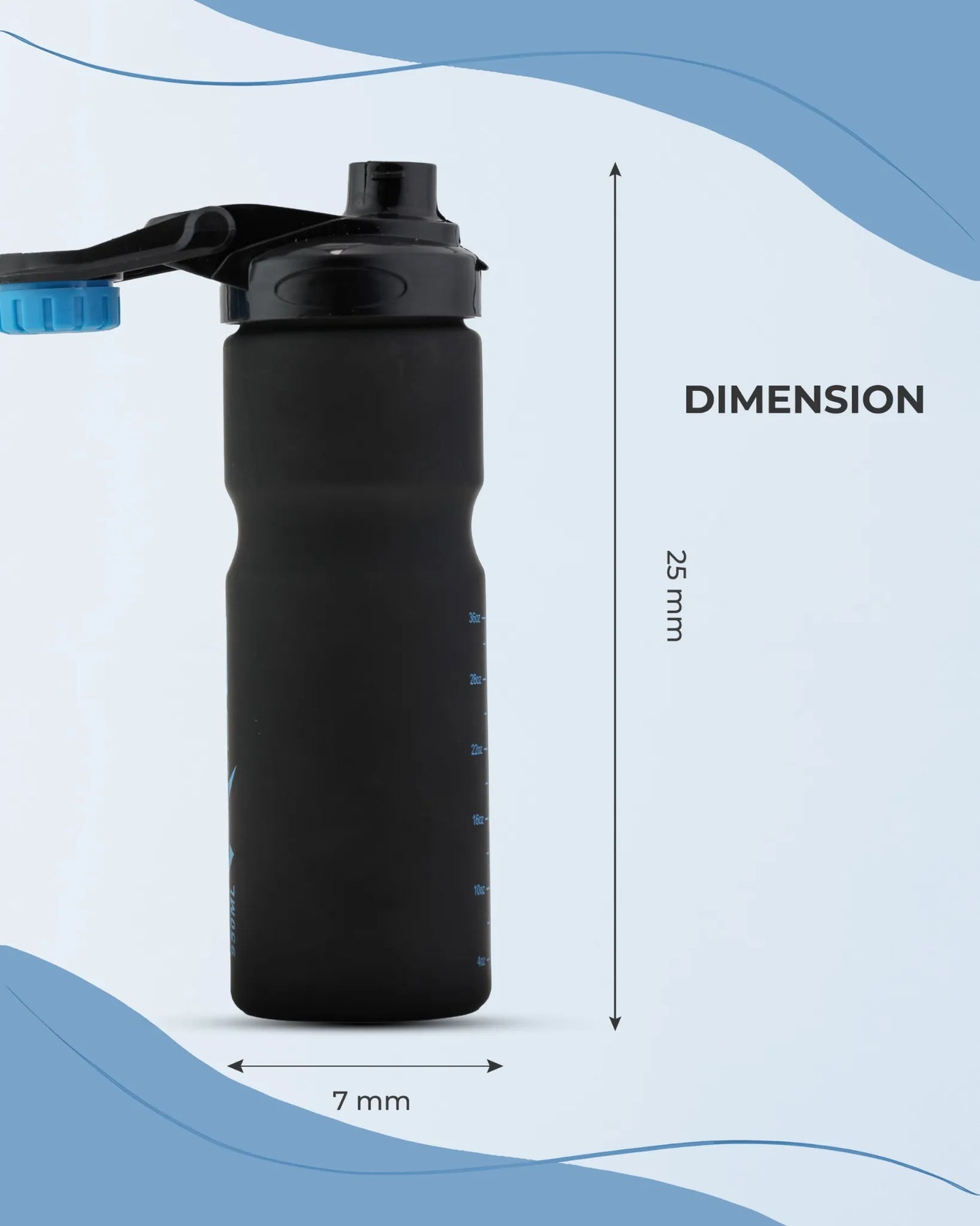 Sports Water Bottle Blue – 950ml – TUFULA