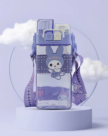 Kids Bear Straw Water Bottle Lavender – 500ml – TUFULA