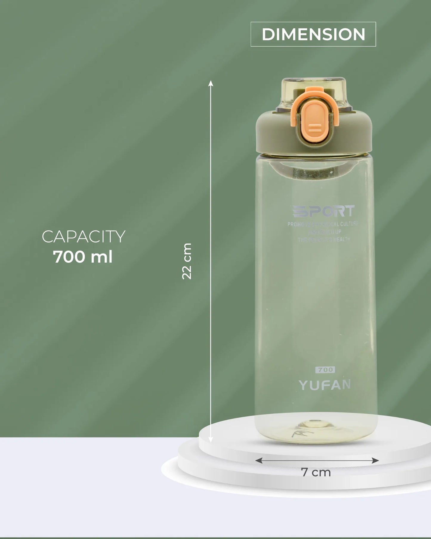 Sport Hydration Bottle Green – 500ml – TUFULA
