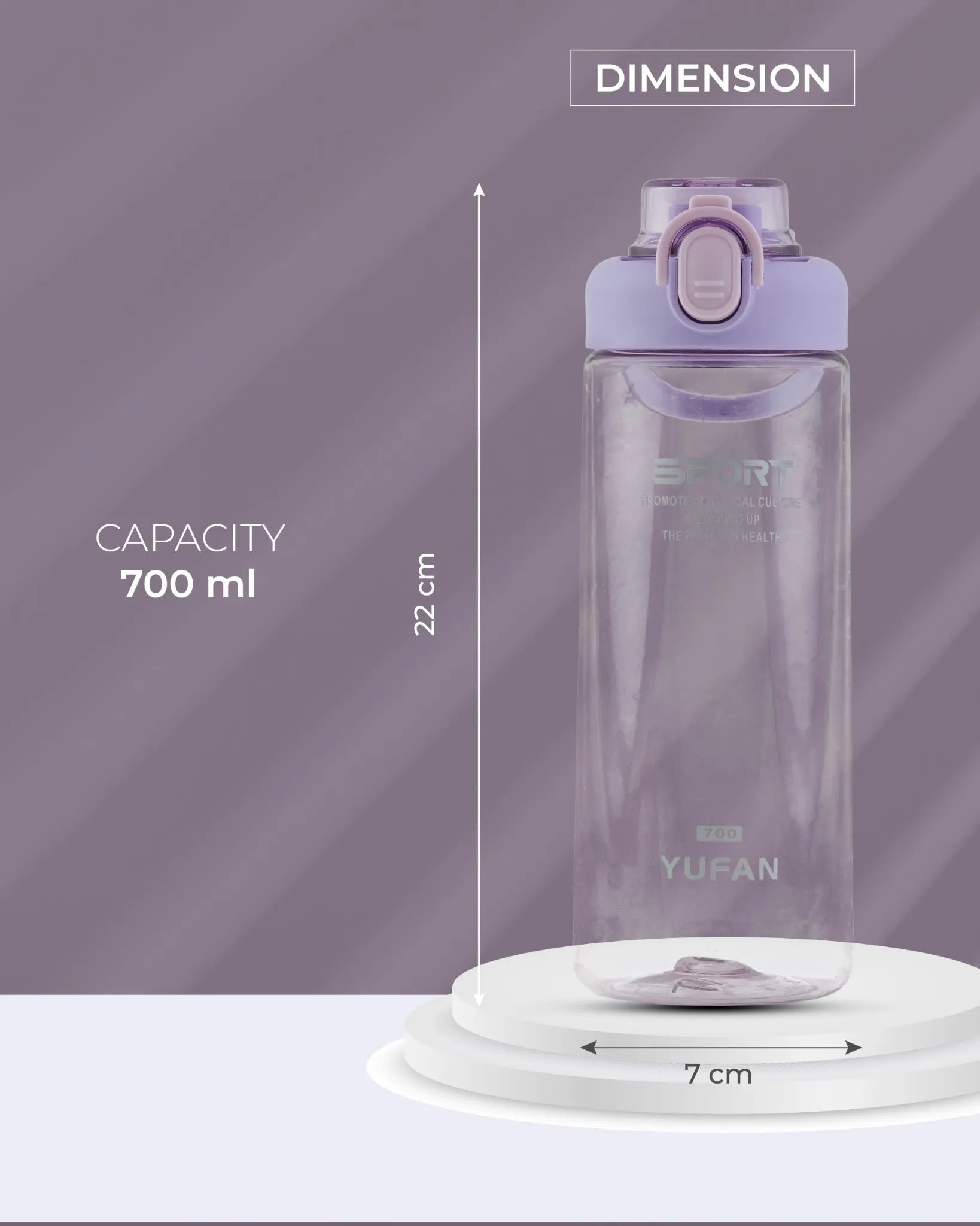 Sport Hydration Bottle Purple – 500ml – TUFULA