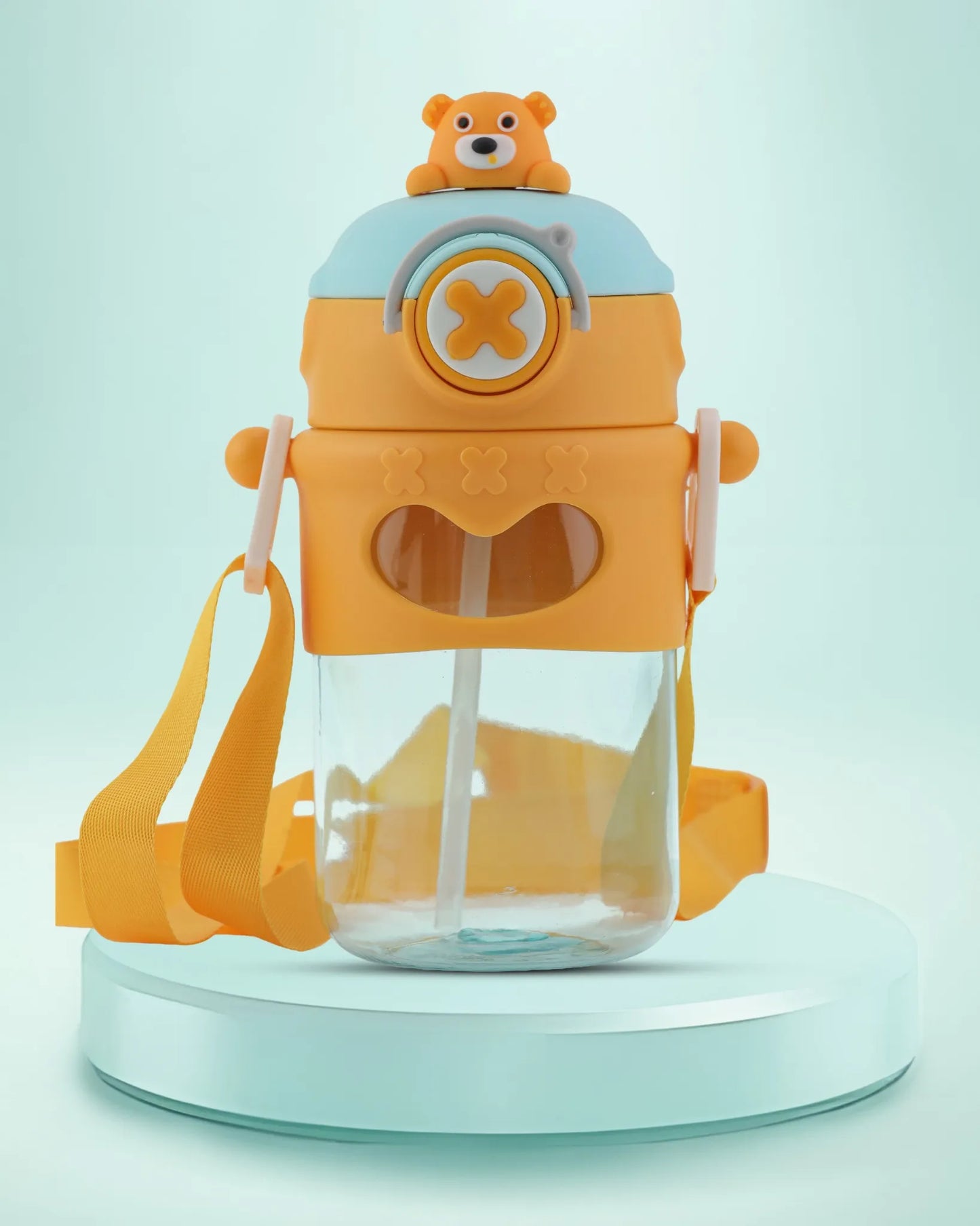 Toddler Sipper Bottle Skyblue – 500ml – Bear Straw Lid – TUFULA