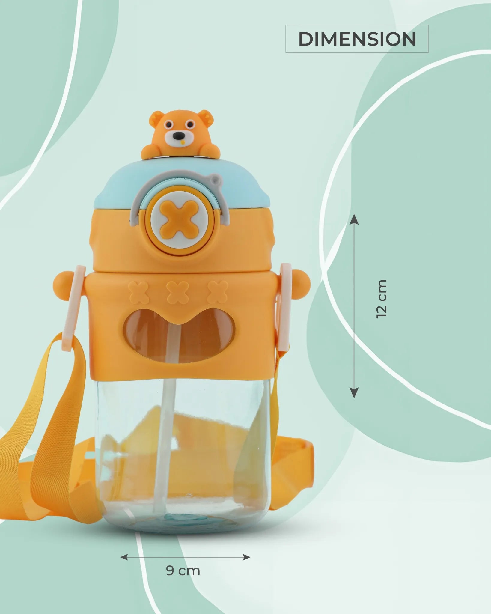Toddler Sipper Bottle Skyblue – 500ml – Bear Straw Lid – TUFULA