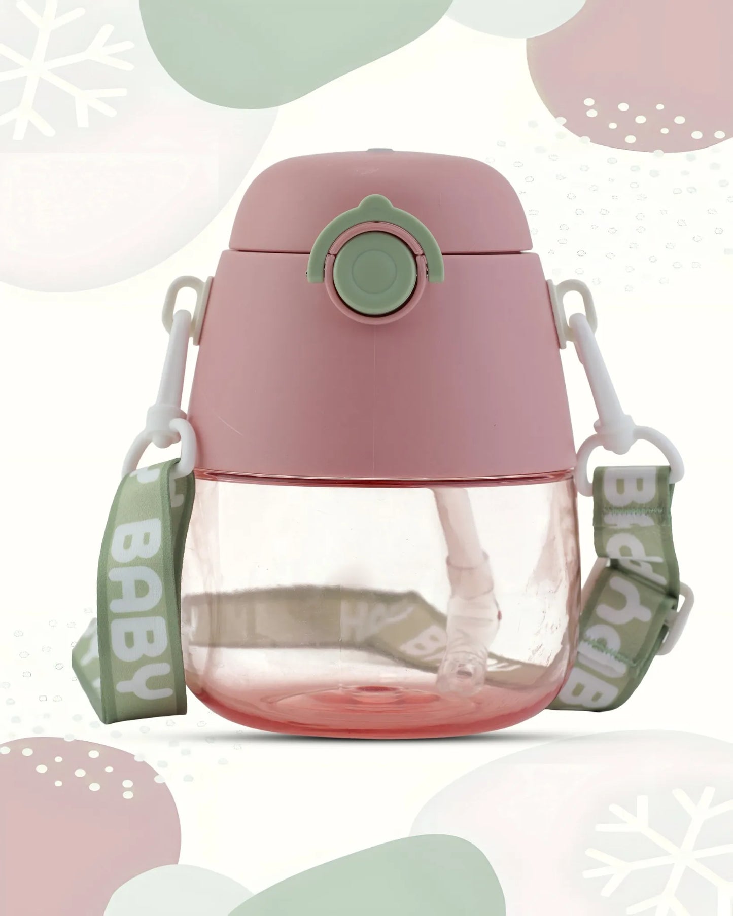 Happy Baby Sipper Bottle Peach – 700ml – Straw and Strap – TUFULA