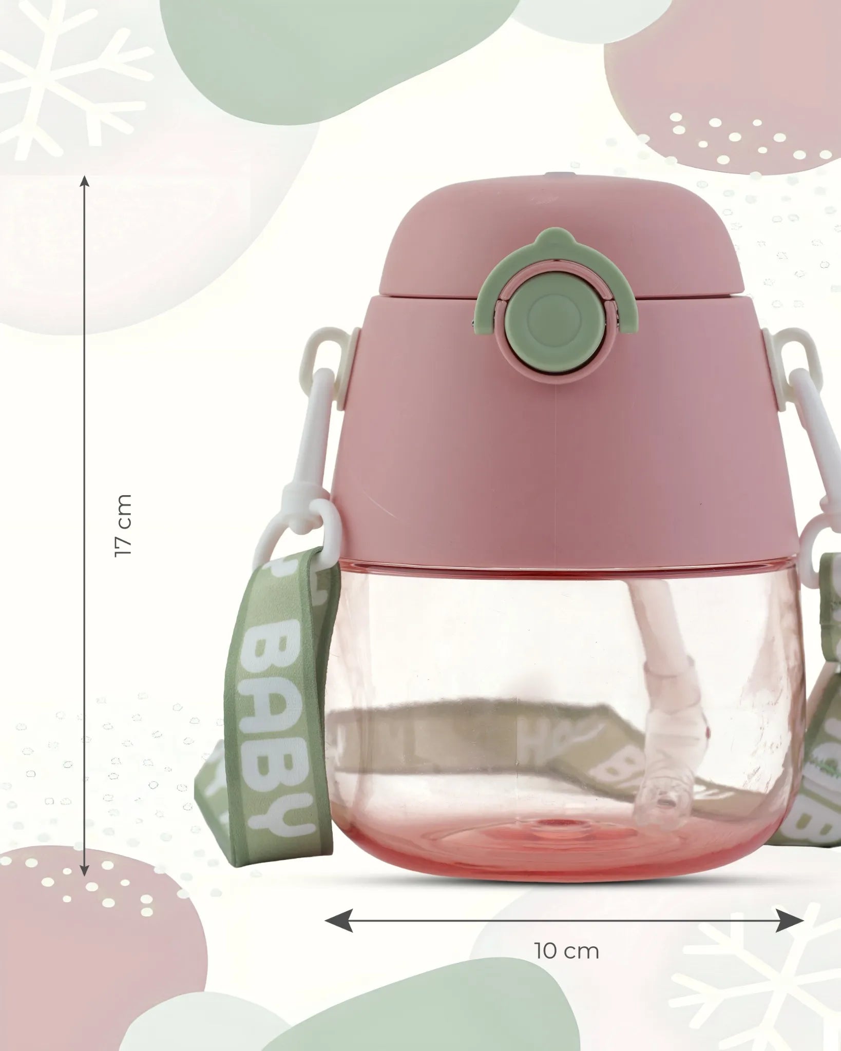 Happy Baby Sipper Bottle Peach – 700ml – Straw and Strap – TUFULA