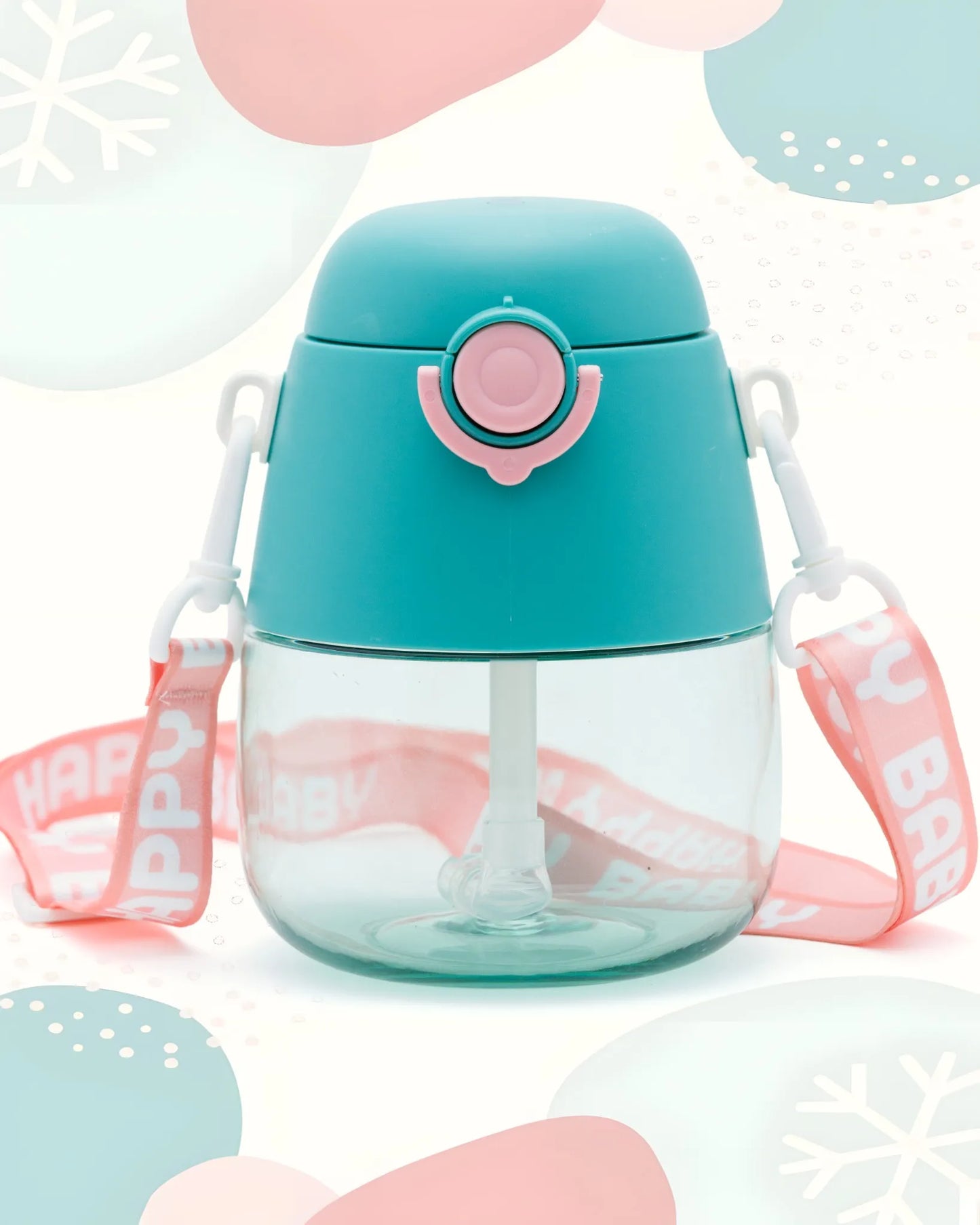Happy Baby Sipper Bottle Teal – 700ml – Straw and Strap – TUFULA

