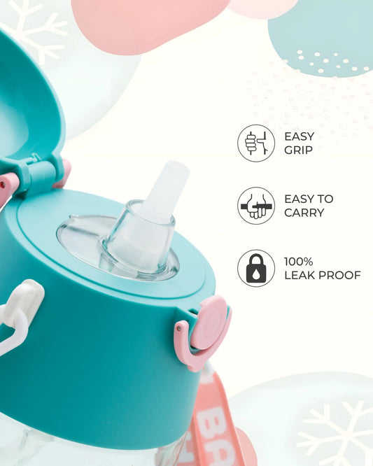 Happy Baby Sipper Bottle Teal – 700ml – Straw and Strap – TUFULA

