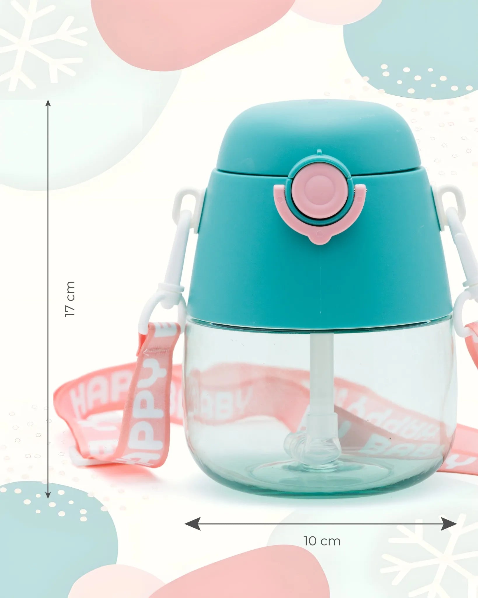 Happy Baby Sipper Bottle Teal – 700ml – Straw and Strap – TUFULA

