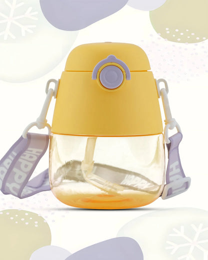 Happy Baby Sipper Bottle Yellow – 700ml – Straw and Strap – TUFULA