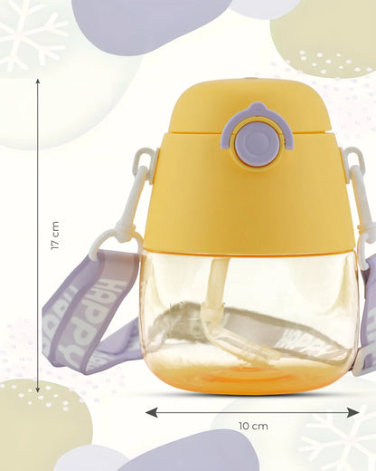 Happy Baby Sipper Bottle Yellow – 700ml – Straw and Strap – TUFULA