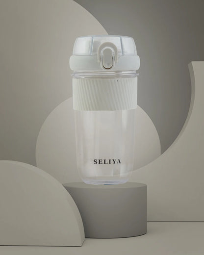 Seliya Travel Bottle Grey – 450ml – Textured Grip – TUFULA