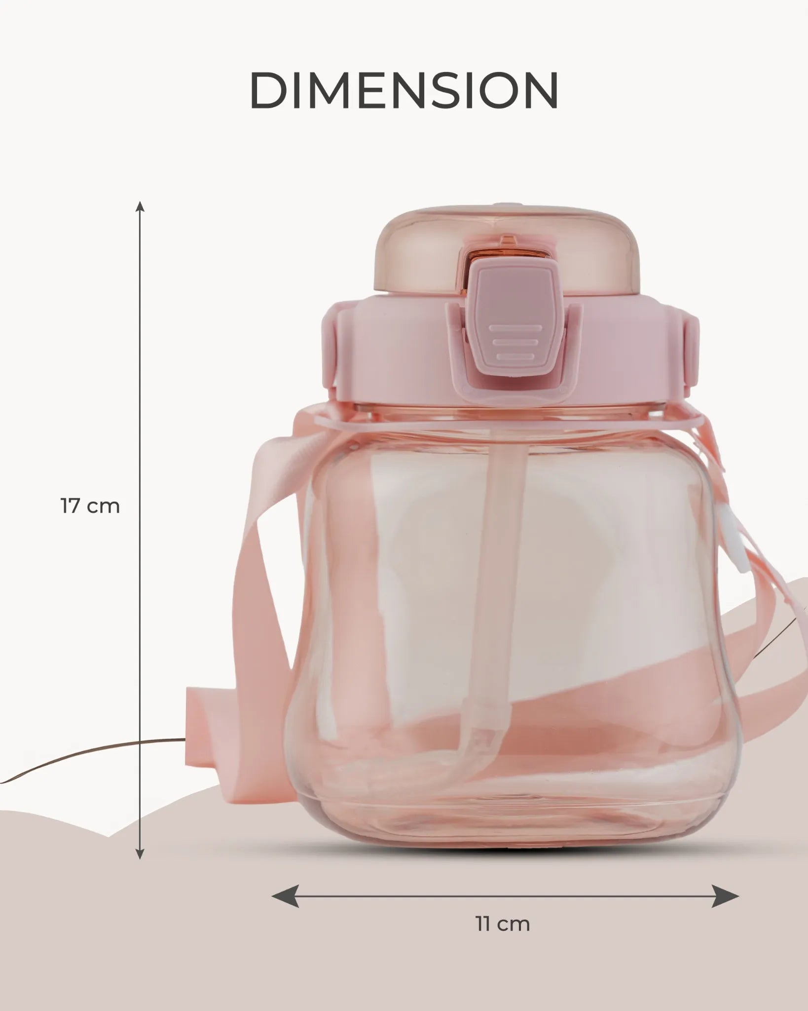 Sticker Water Bottle Pink – 500ml – Leakproof BPA-Free Bottle – TUFULA