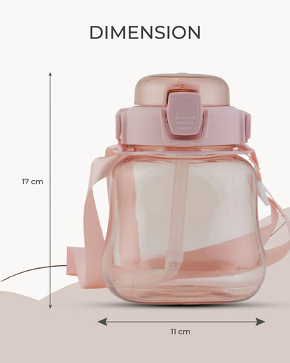 Sticker Water Bottle Pink – 500ml – Leakproof BPA-Free Bottle – TUFULA