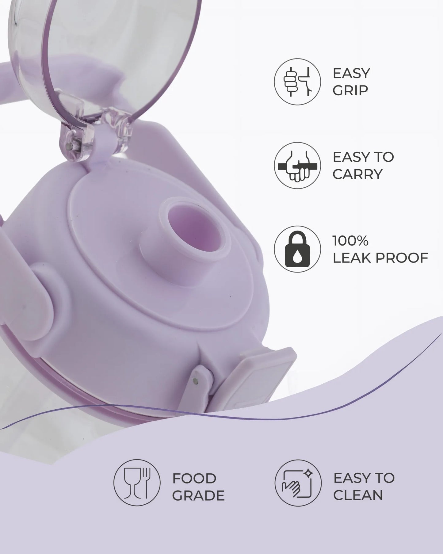 Sticker Water Bottle Purple – 500ml – Creative Bottle with Stickers – TUFULA