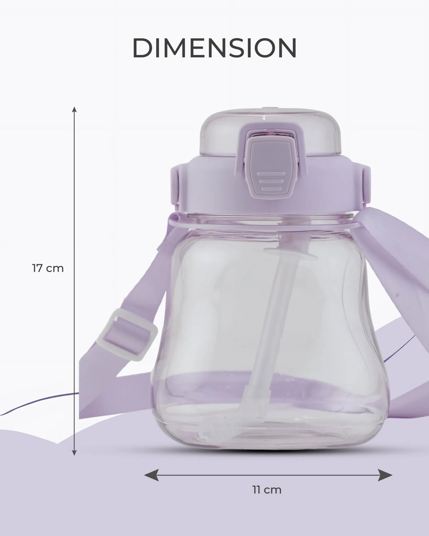 Sticker Water Bottle Purple – 500ml – Creative Bottle with Stickers – TUFULA