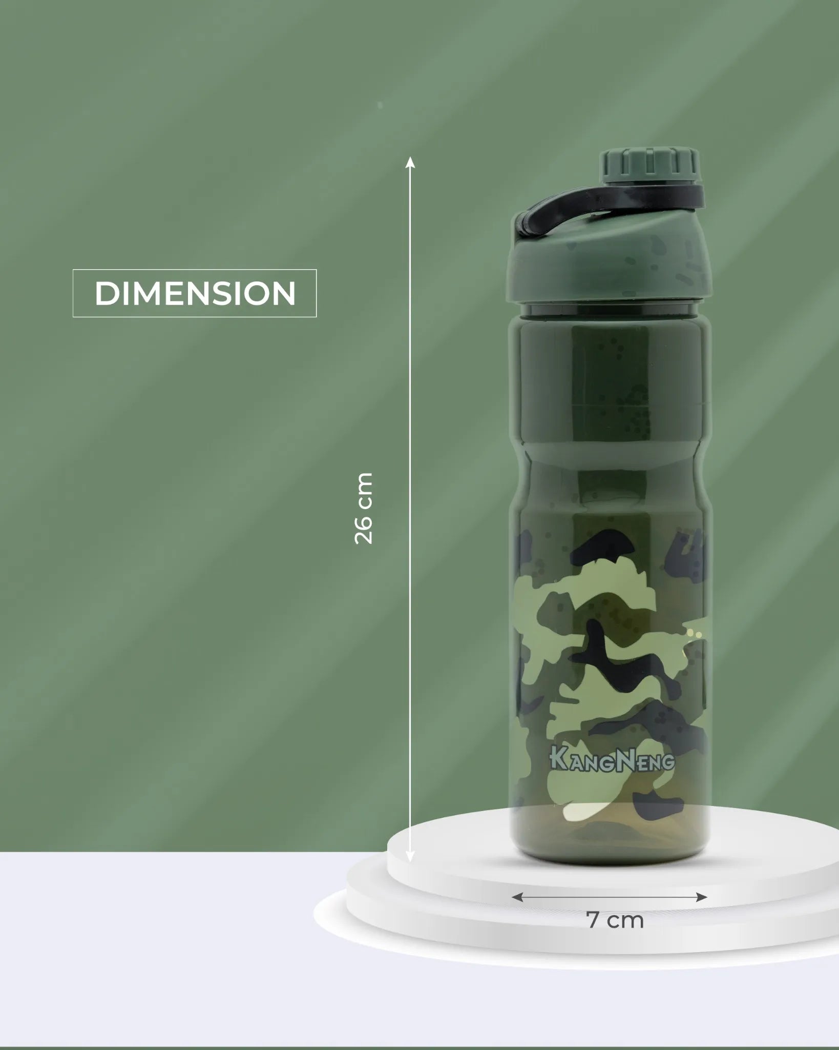 Army Camo Water Bottle Olive – 700ml – Leak-Proof Outdoor Bottle – TUFULA