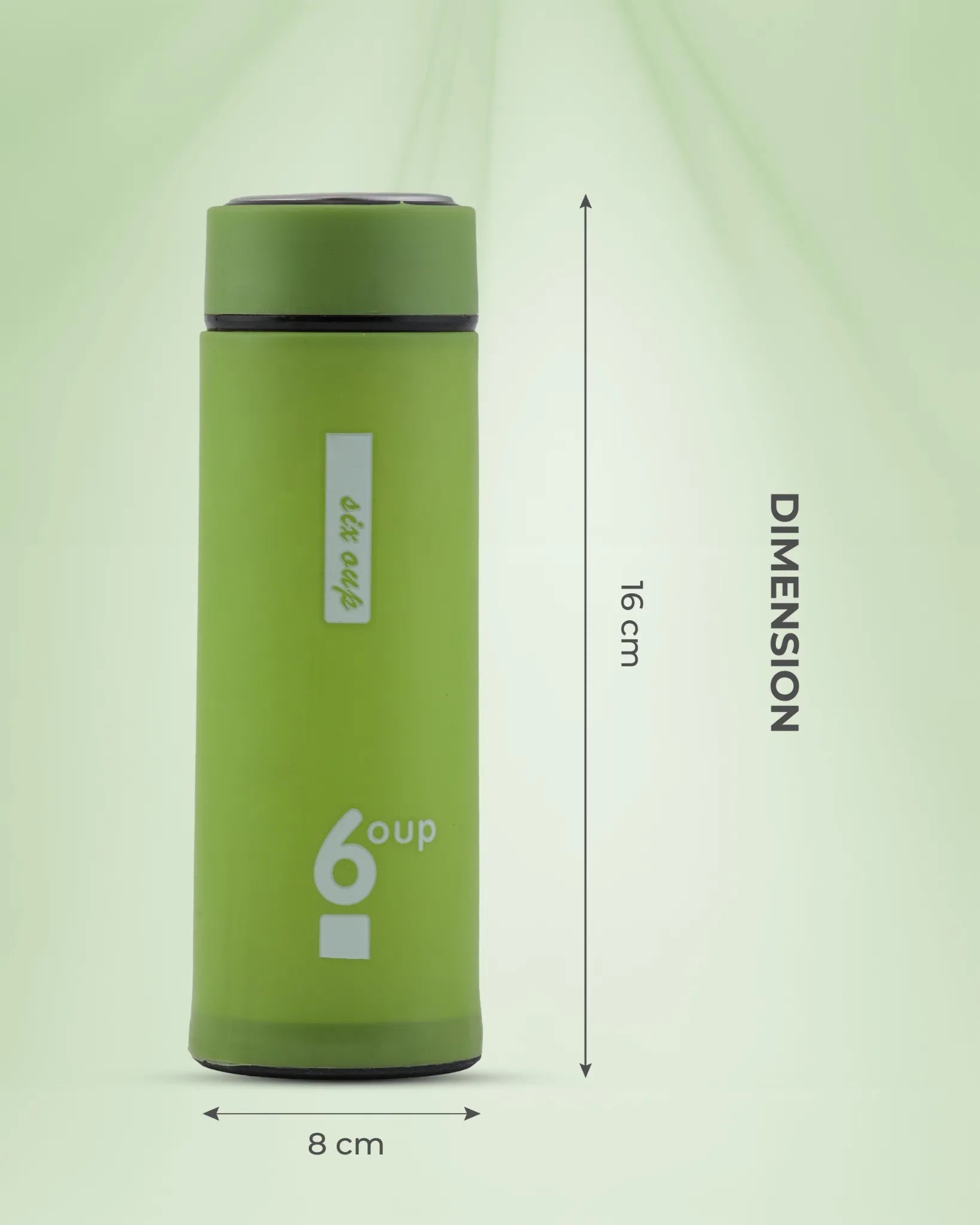Insulated Thermo Bottle Green – 500ml BPA-Free Glass Bottle