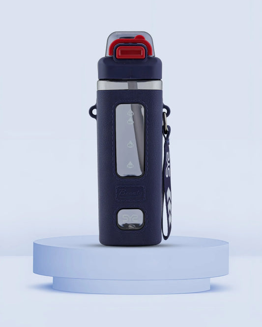 Transparent Sport Bottle Blue – 700ml Flip Lid & Scale