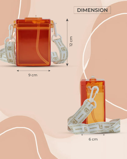 Square Hydration Bottle – 300ml | BPA-Free | Leak-Proof & Food-Grade Plastic