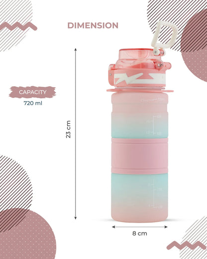 Pink Hello Water Bottle – 300ml with Strap