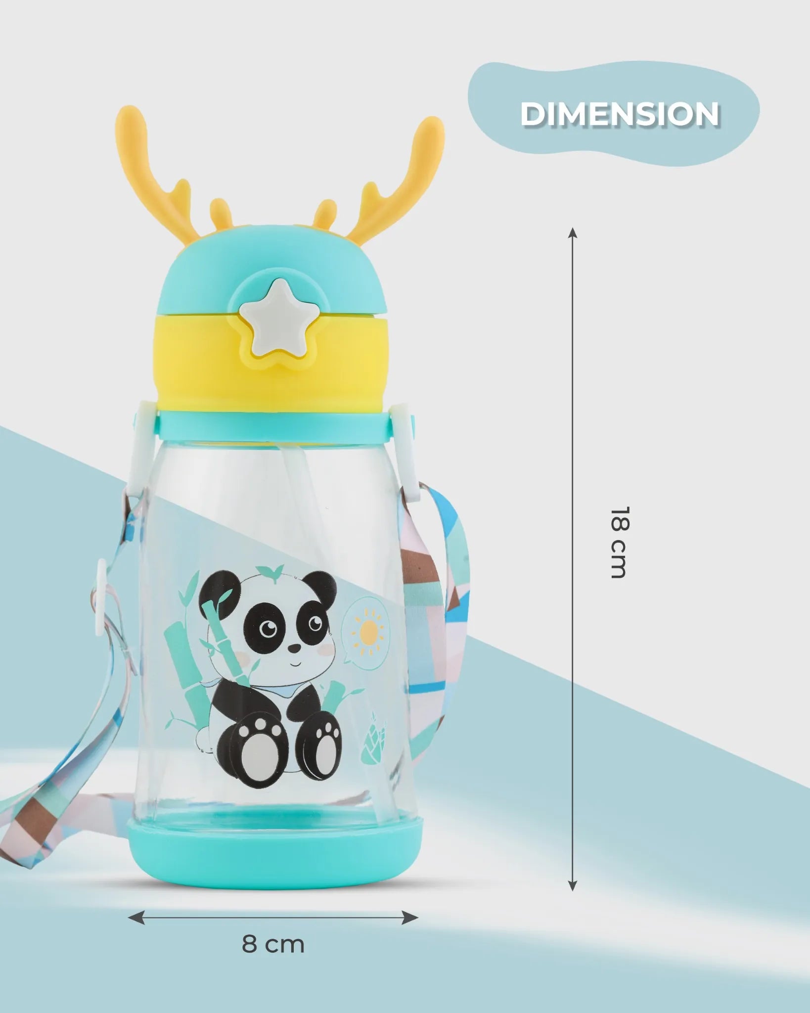 Green Astronaut Print Sipper Bottle for Kids – 500ml