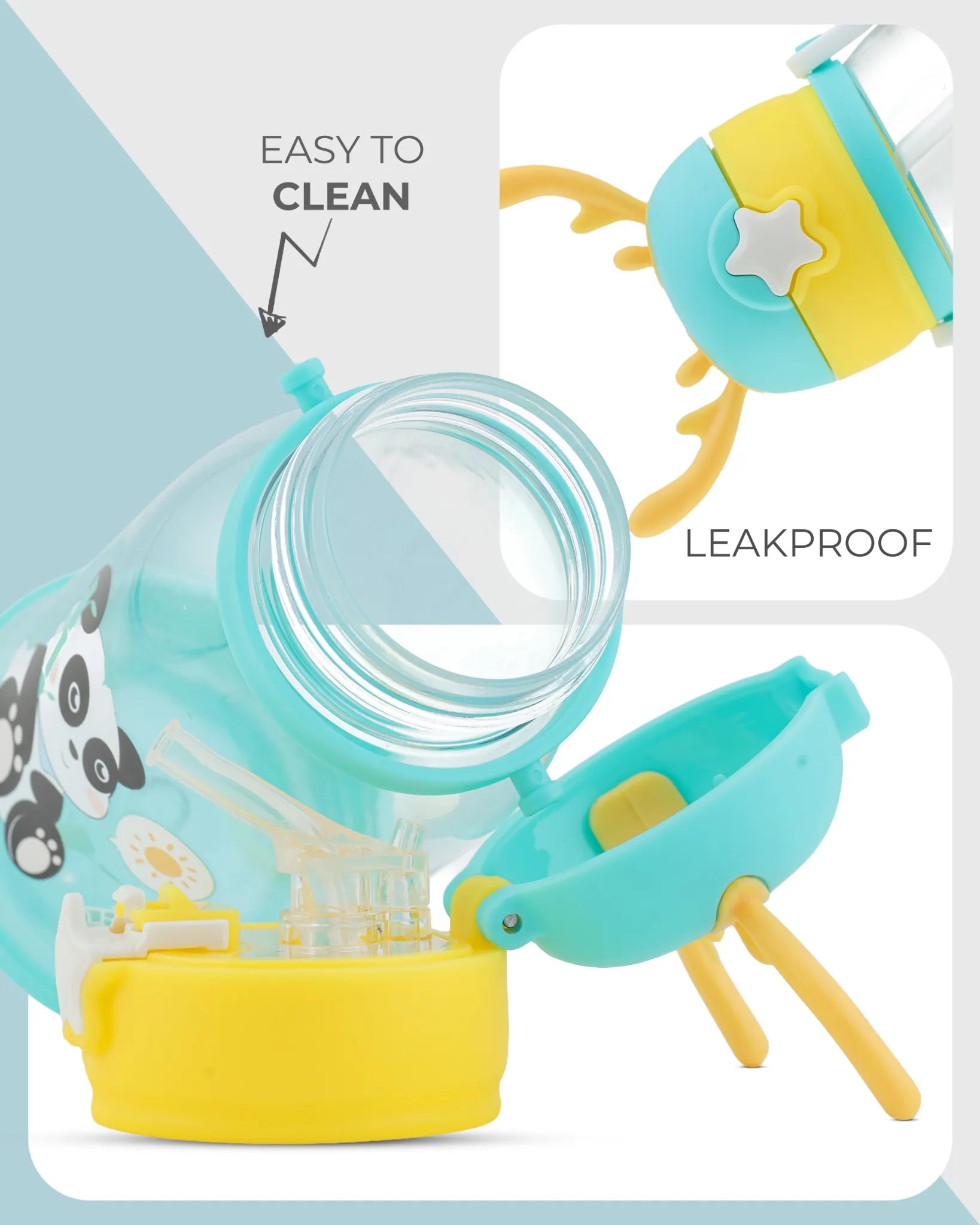 Green Astronaut Print Sipper Bottle for Kids – 500ml