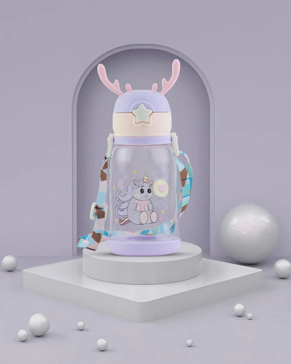 Purple Antler Lid Kids Water Bottle – 500ml Astronaut Print