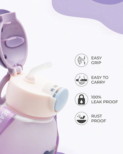 Purple Naughty Bear Toddler Bottle – BPA-Free 350ml