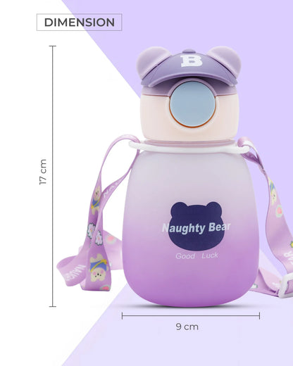 Purple Naughty Bear Toddler Bottle – BPA-Free 350ml