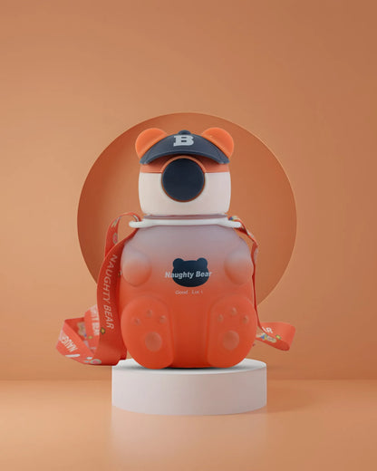 Orange Naughty Bear Paw Bottle – Leak-Proof Toddler Bottle