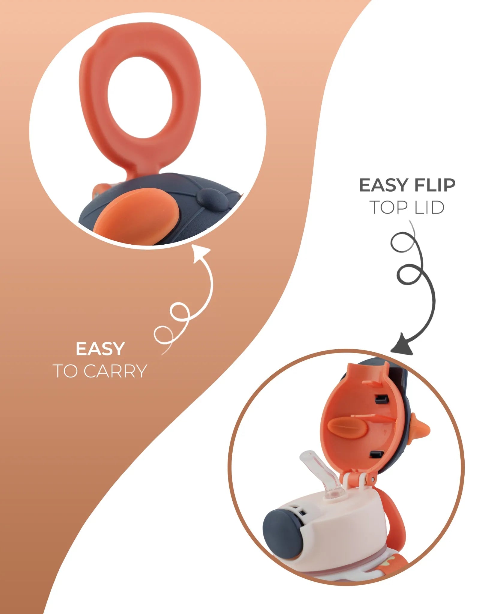 Orange Naughty Bear Paw Bottle – Leak-Proof Toddler Bottle
