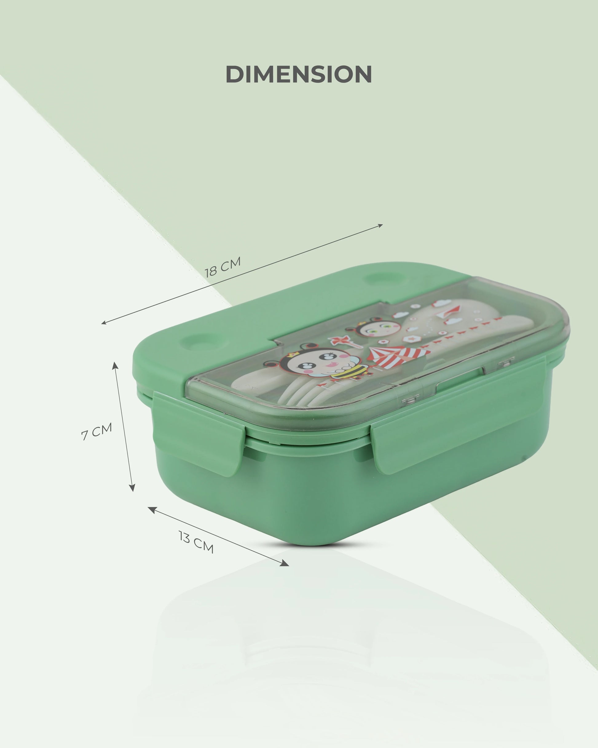 Frozen Lunch Box – Green – BPA-Free with Spoon