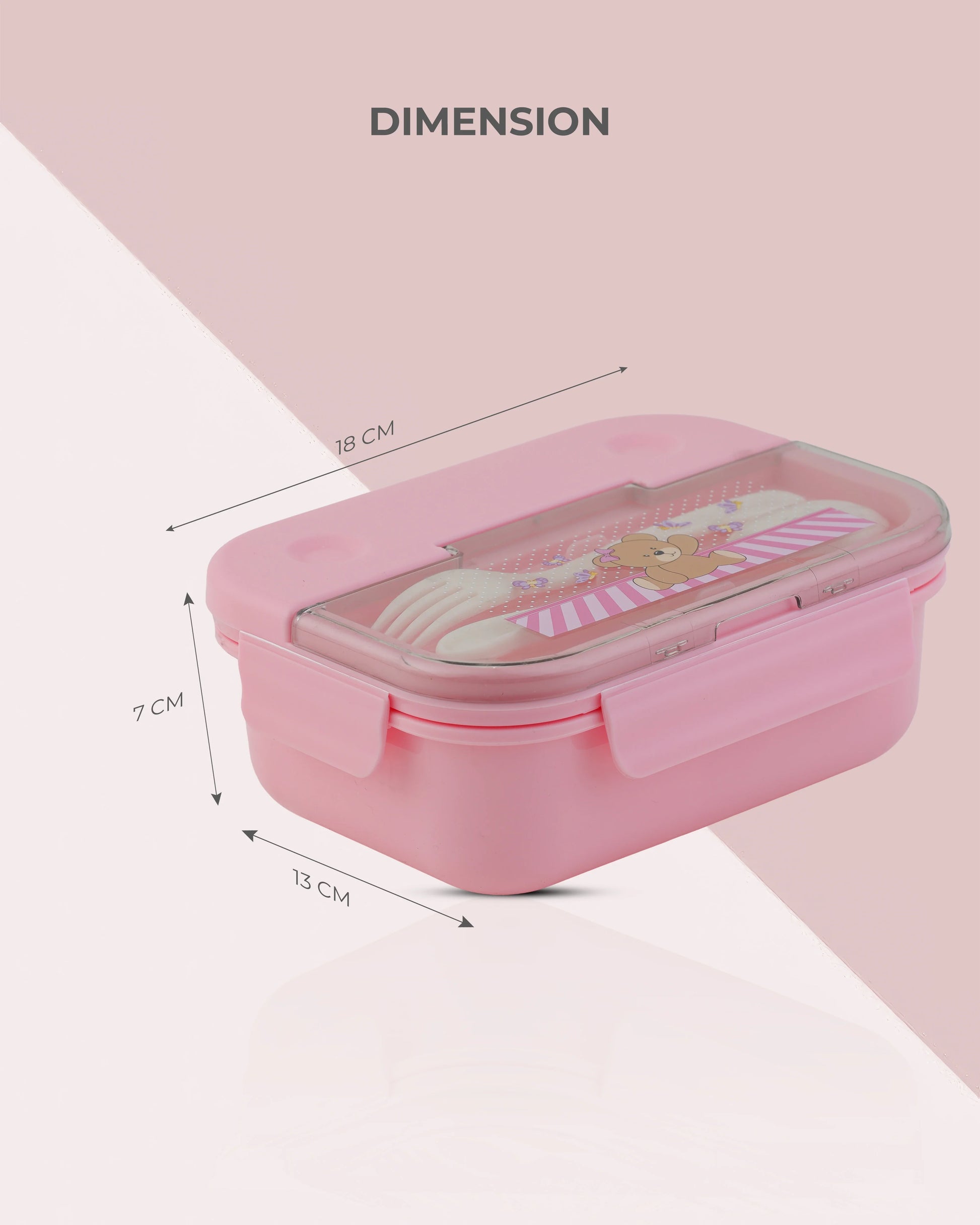 Frozen Lunch Box – Pink – BPA-Free with Spoon