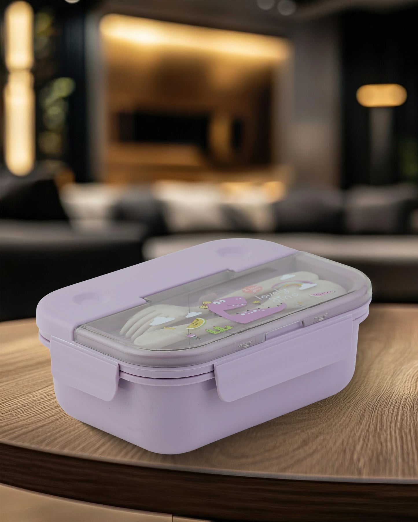 Frozen Lunch Box – Purple – BPA-Free with Spoon