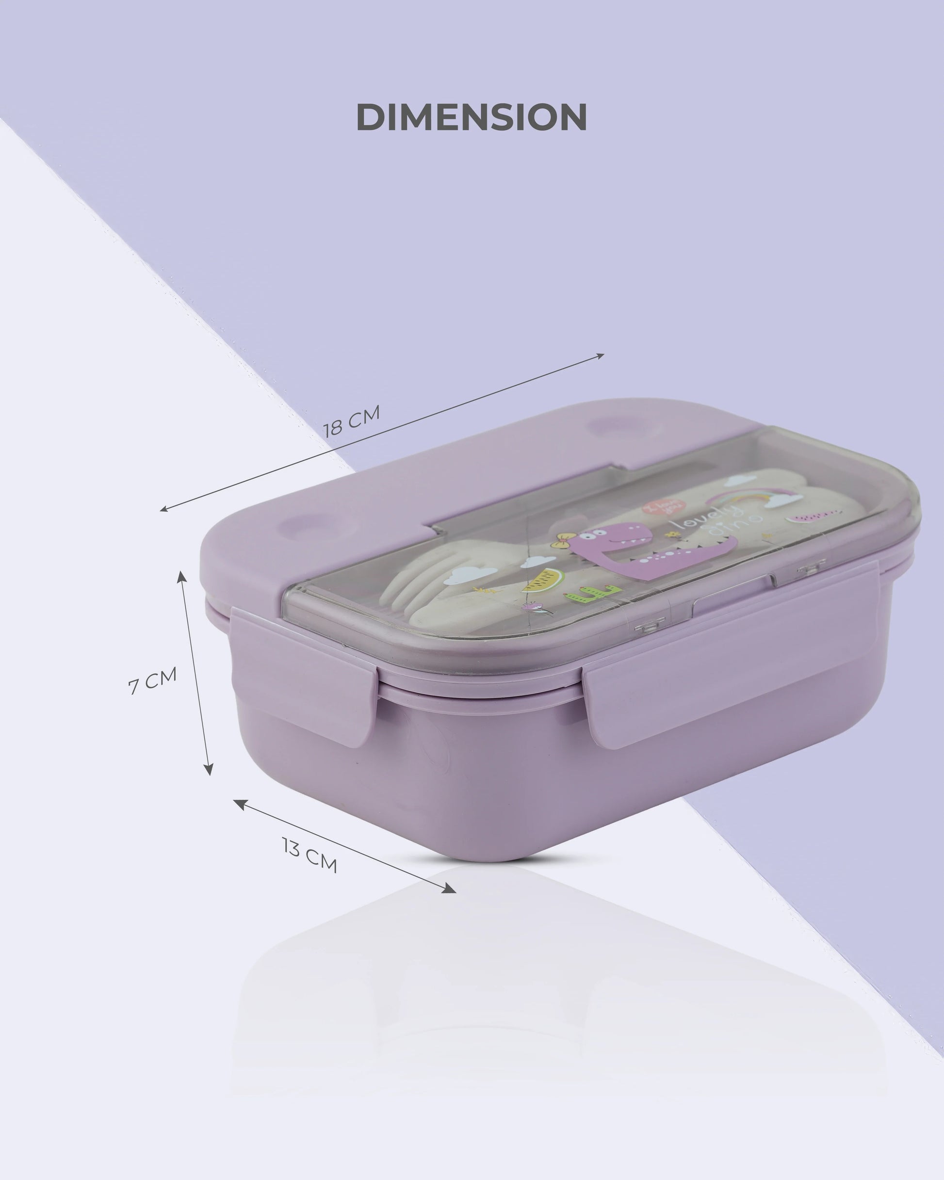 Frozen Lunch Box – Purple – BPA-Free with Spoon