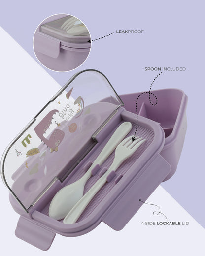 Frozen Lunch Box – Purple – BPA-Free with Spoon