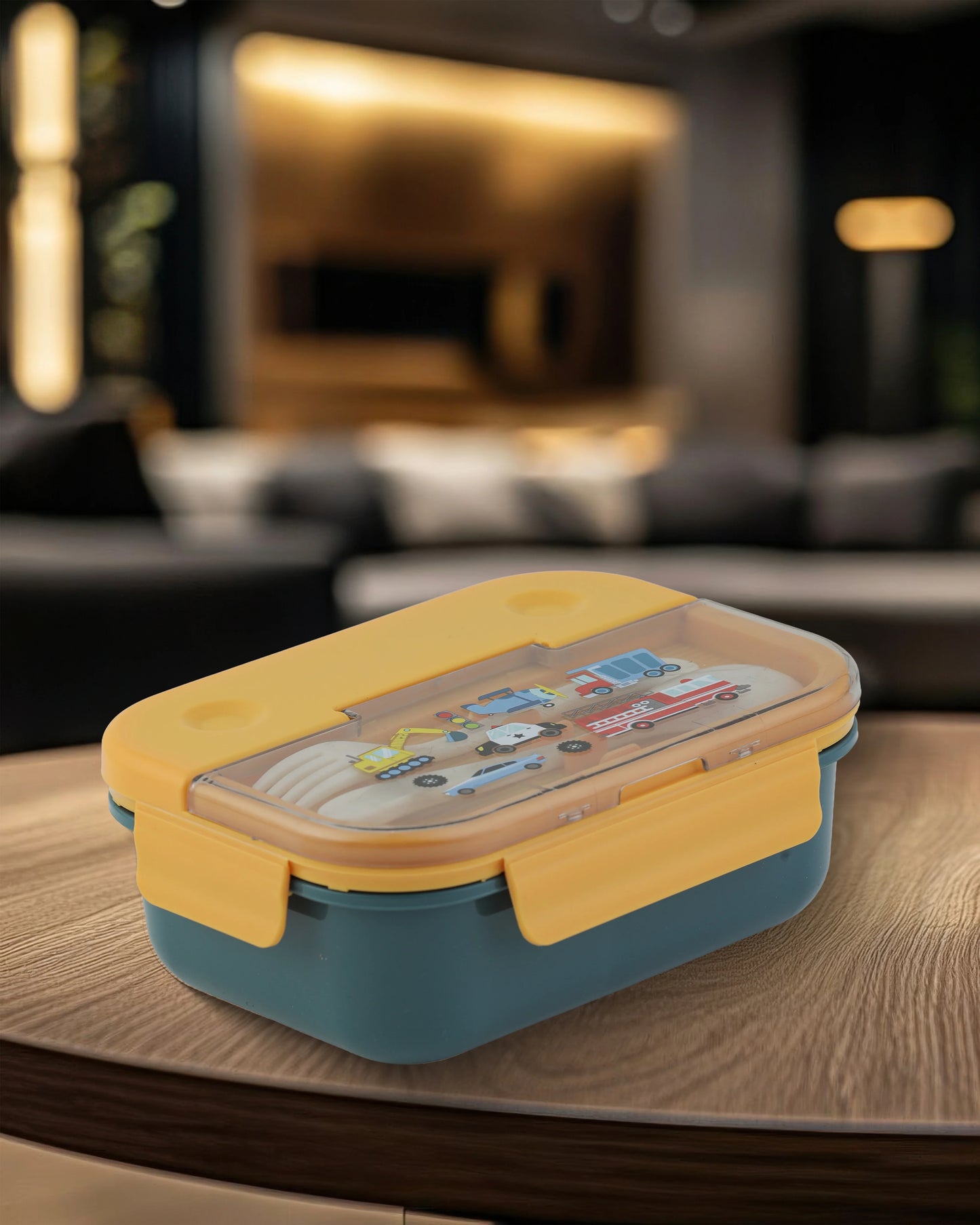 Frozen Lunch Box – Yellow – BPA-Free with Spoon