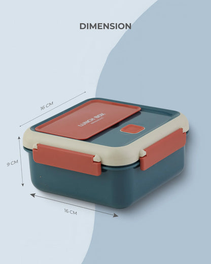 Red Dual-Tone Lunch Box with Clip Lock and Spoon – BPA-Free | TUFULA
