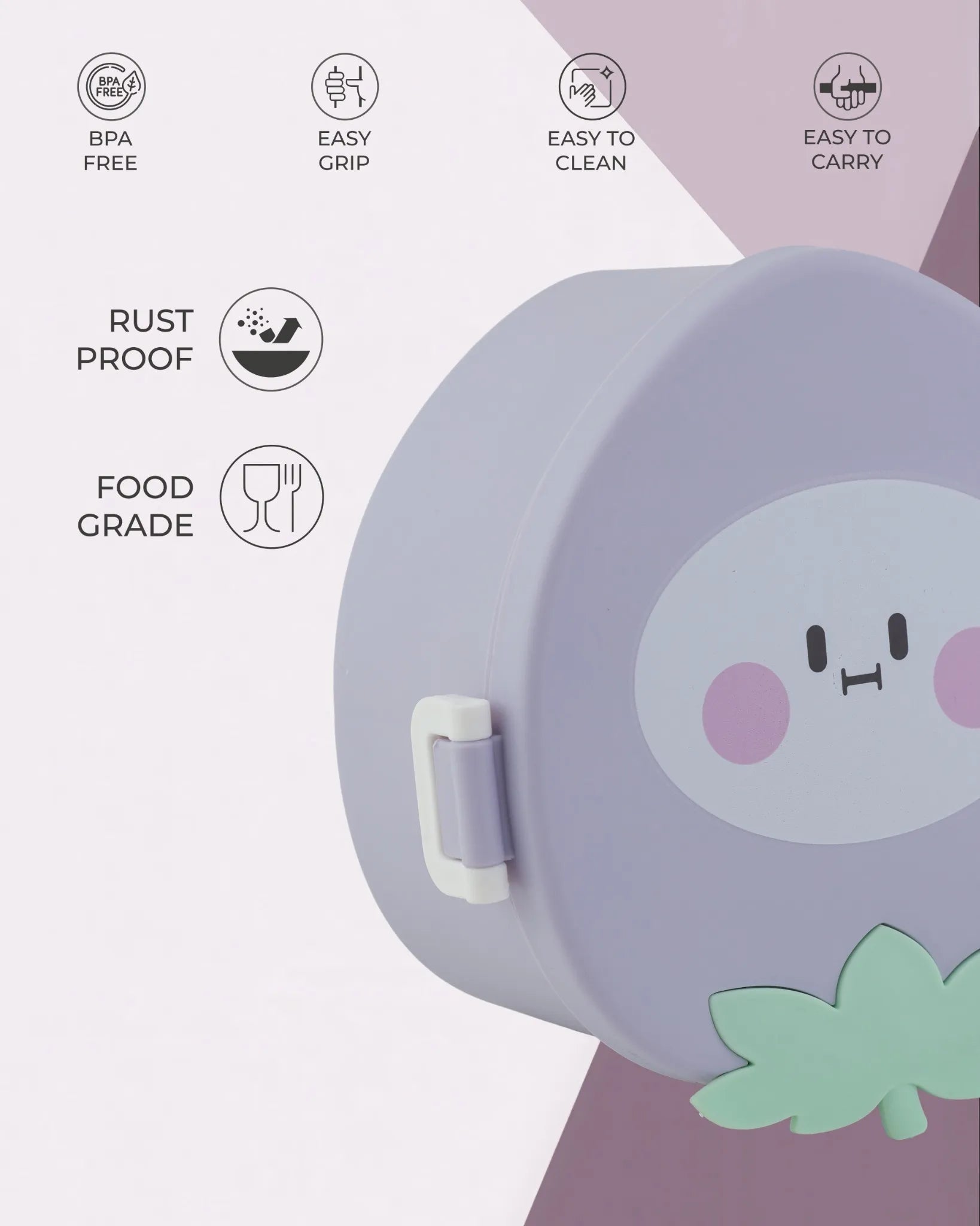Purple Mango Cartoon Lunch Box for Kids – BPA-Free | TUFULA
