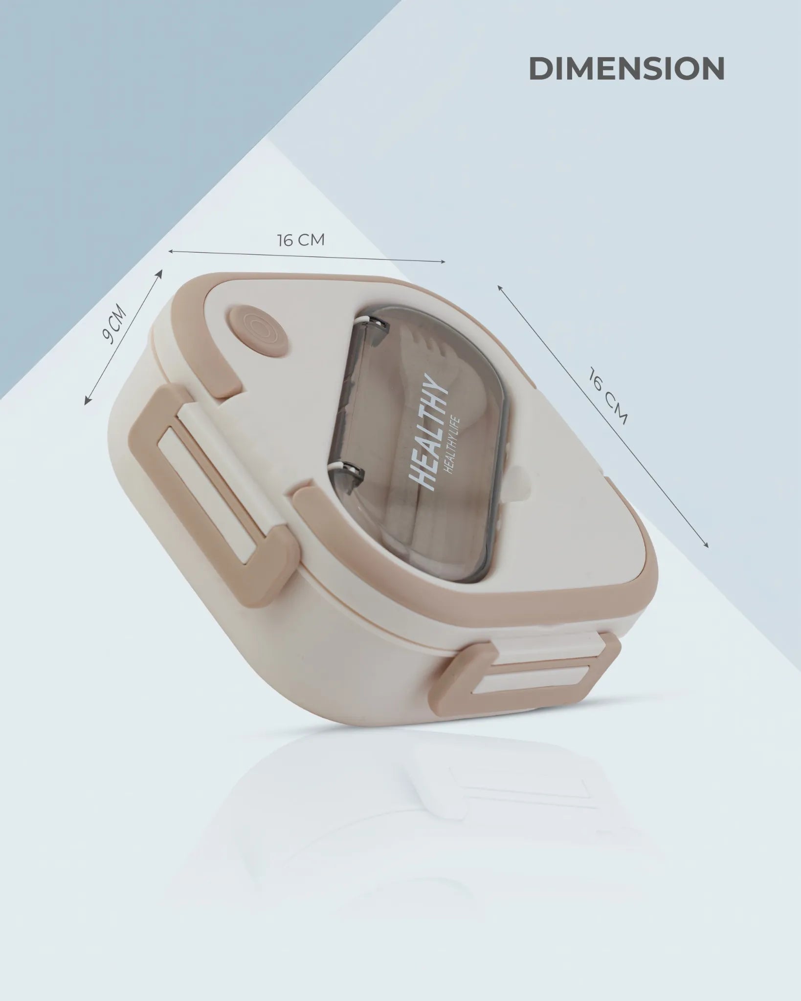 Brown Compact Lunch Box with Spoon – Leak-Proof & BPA-Free – TUFULA
