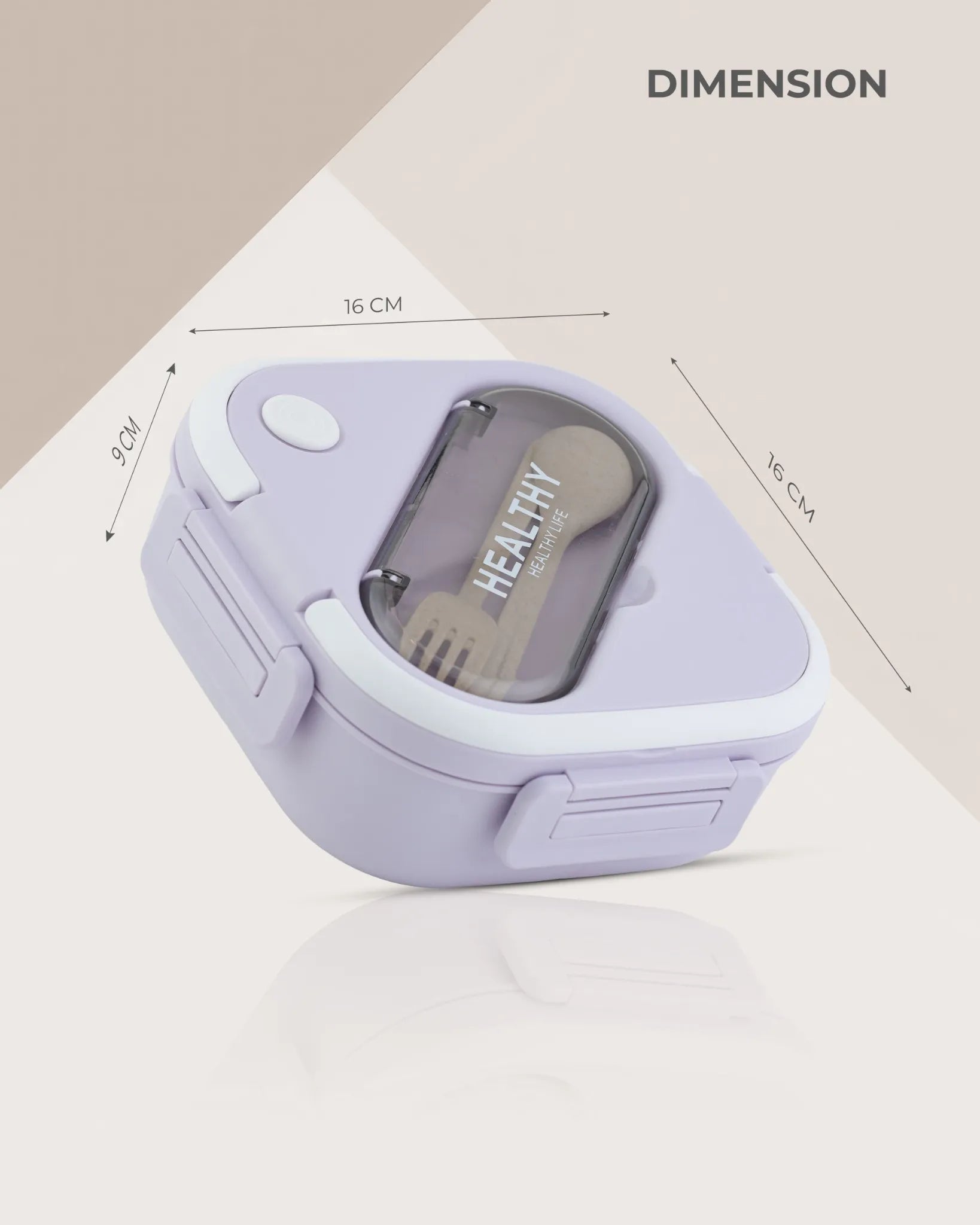 Purple Compact Lunch Box with Spoon – Leak-Proof & BPA-Free – TUFULA