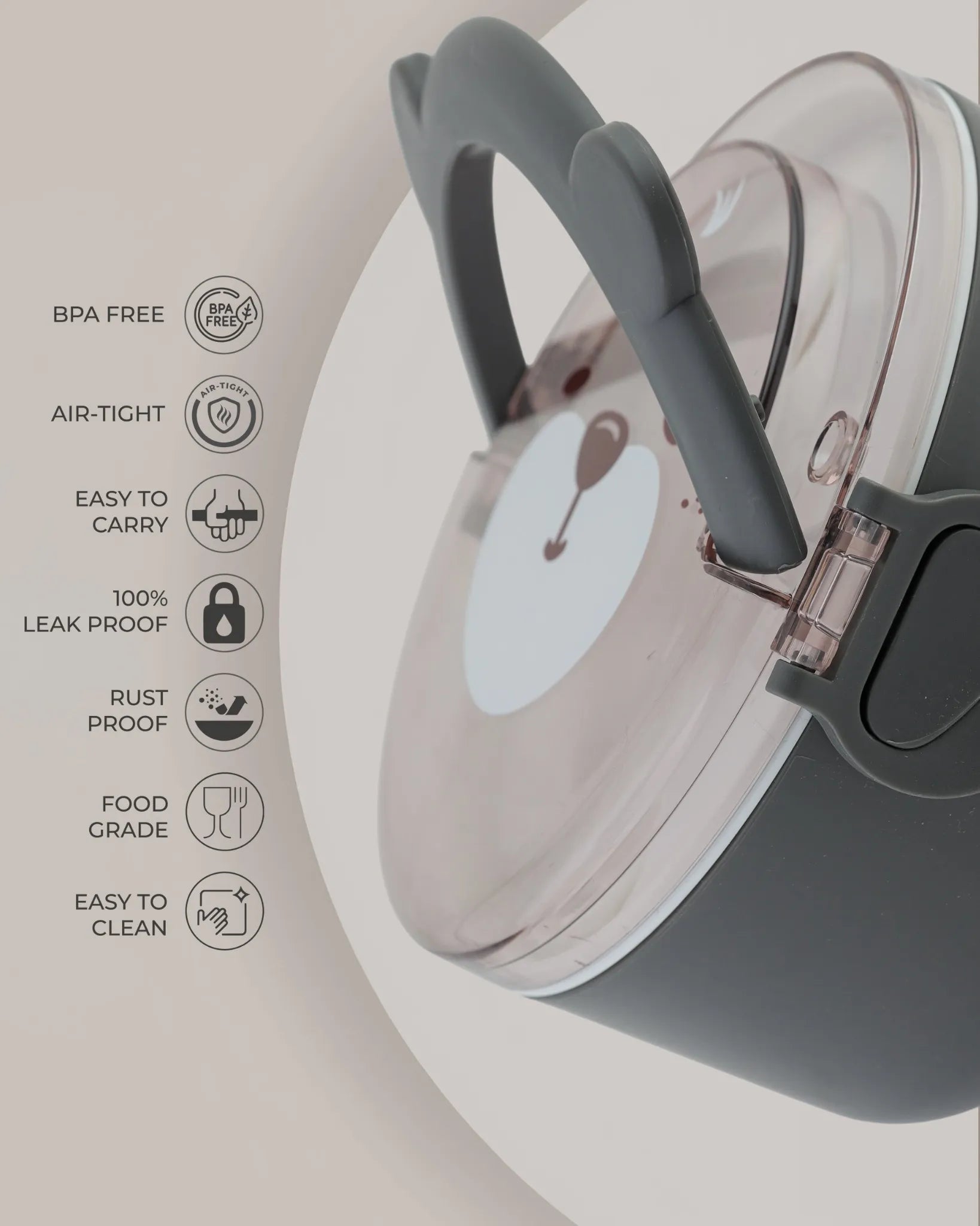 White Everyday Round Lunch Box 260g – TUFULA