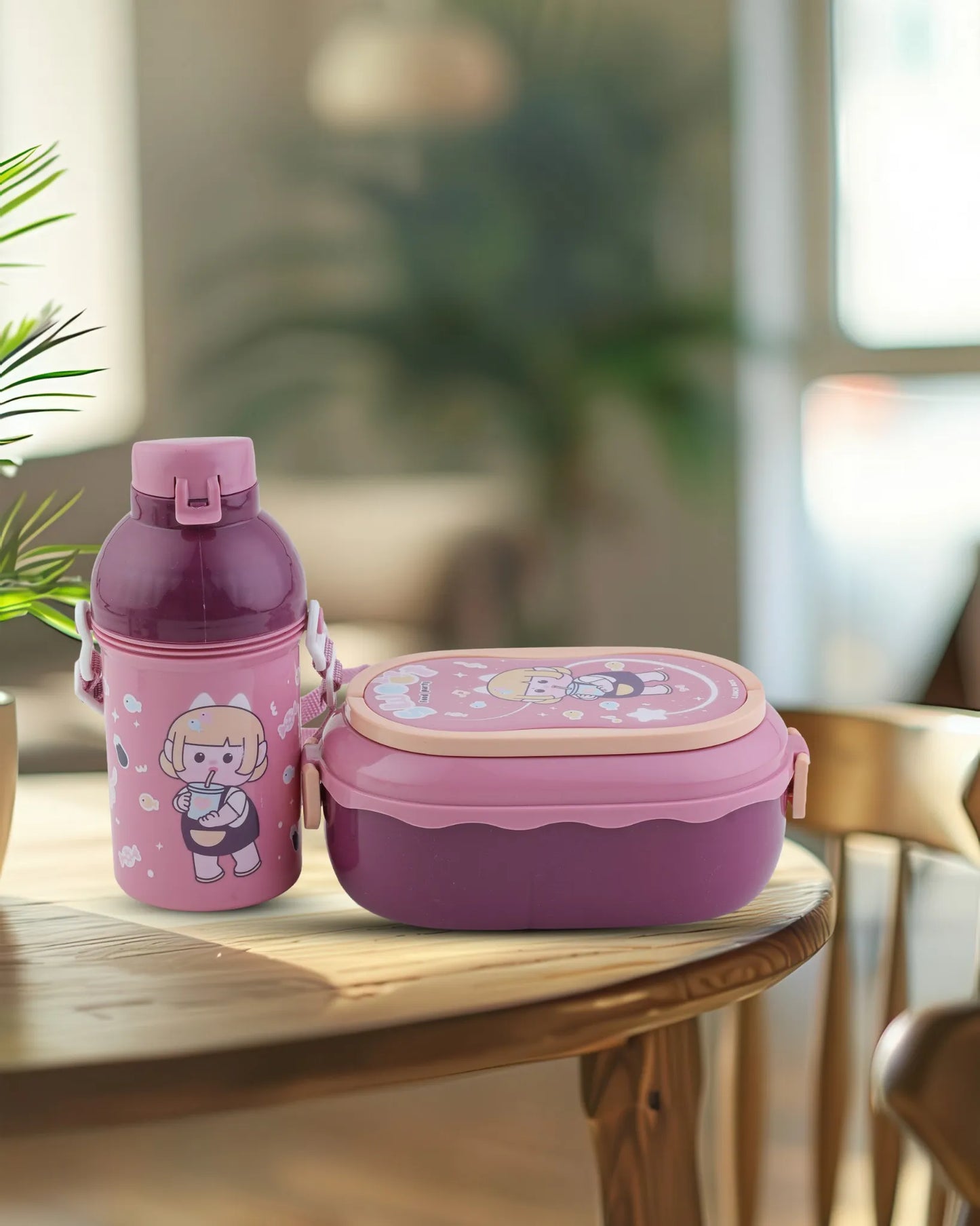 Pink Bell Dyno Lunch Box with Spoon & Bottle – TUFULA
