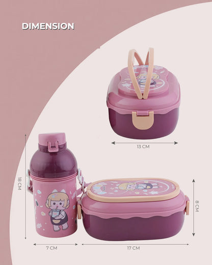 Pink Bell Dyno Lunch Box with Spoon & Bottle – TUFULA