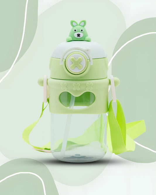 Toddler Sipper Bottle Green – 500ml – Bear Straw Lid – TUFULA