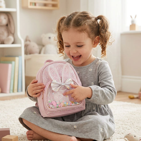 Purple Fancy Bag With Sparkle Designs For Girls