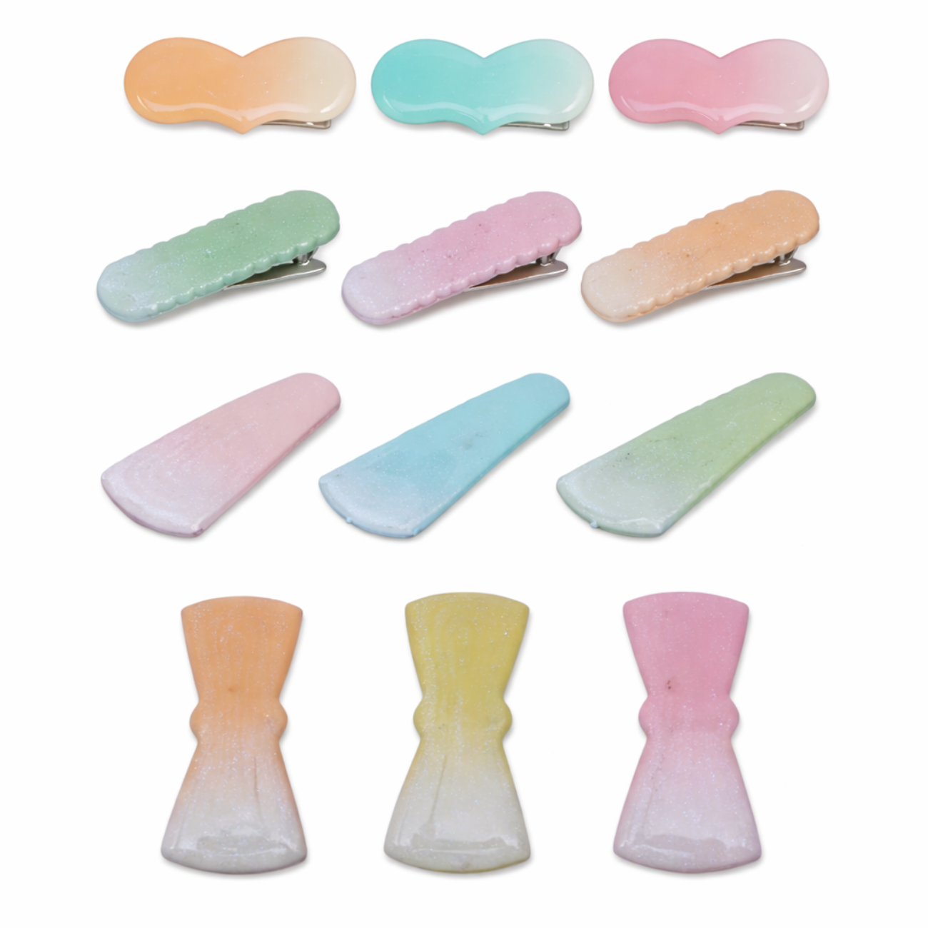 Designer-Inspired Botanical Snap Clips (4 set)