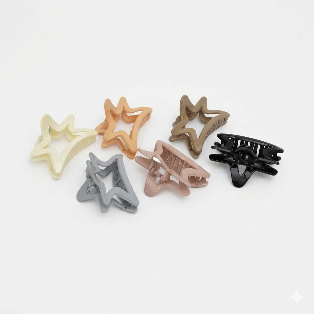 Fashionable Daily Use clutcher & Clips For Girls ( set of 6 )